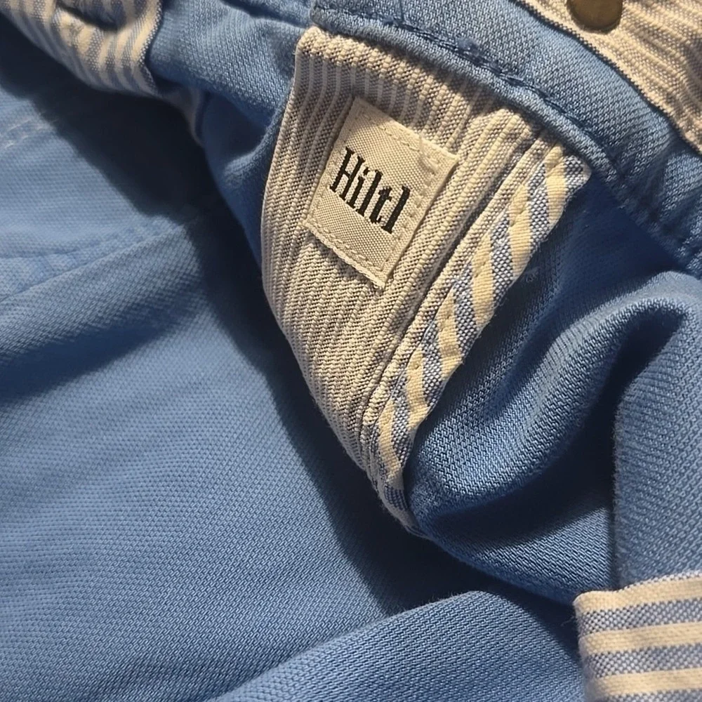 HILTL Men's Chino Regular Fit Pants ZE 500 Petaluma Blue Size 58 US 42x32